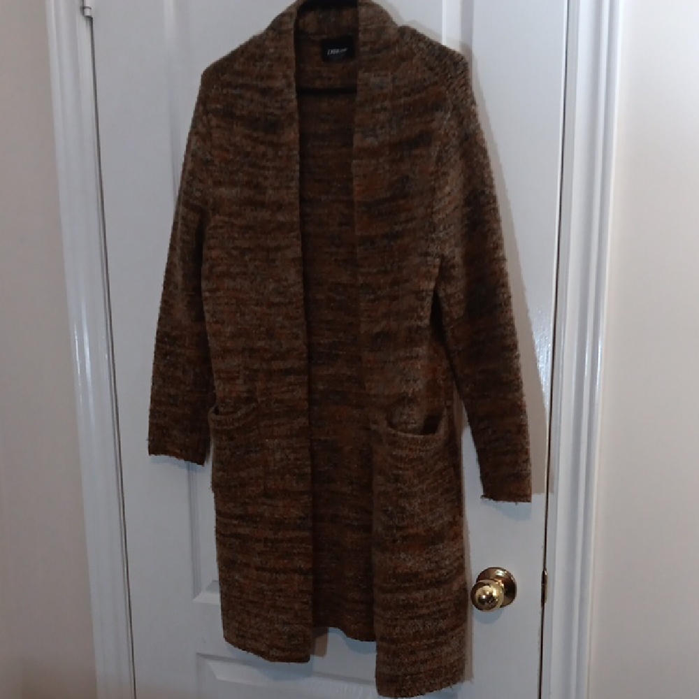 Zara Knit Cozy Brown Sweater Cardigan